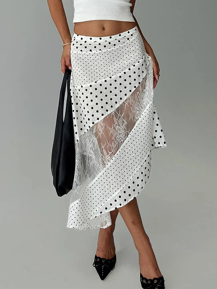 Chic Polka Dot A-Line Summer Skirt™